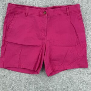Talbots Pink Girlfriend Chino Shorts Womens 14 Stretch Cotton Mom Casual Resort